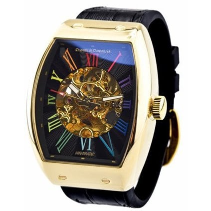 Other Overseas Manufacturers DDT808-GPCRBK Automatic Movement Water Resistant Stainless Steel Case 1 Year Warranty