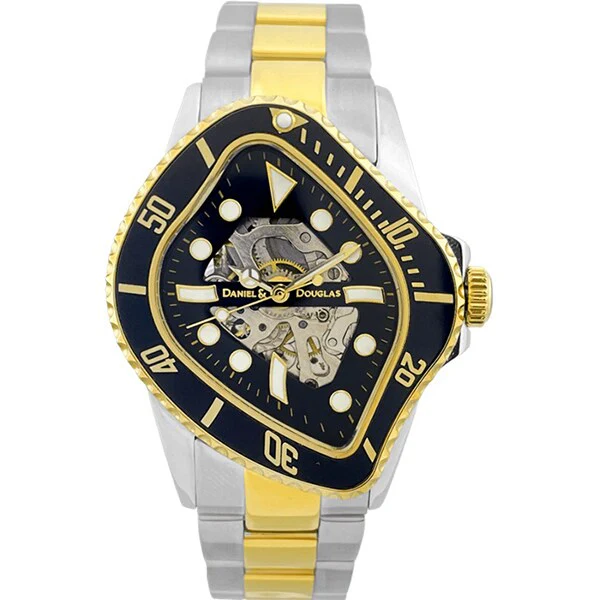 Other Overseas Manufacturers DDT811-SGBK Automatic Movement Skeleton Design Water Resistant 1 Year Warranty Elegant