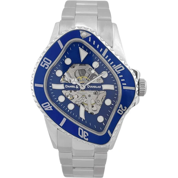 Other Overseas Manufacturers DDT811-SVBL Automatic Movement Skeleton Back Water Resistant 1-Year Warranty Stylish Design