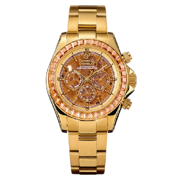 Other Overseas Manufacturers DDT812GP-BR3 Automatic Movement Pave Dial 1-Year Warranty Elegant Design - Image 3