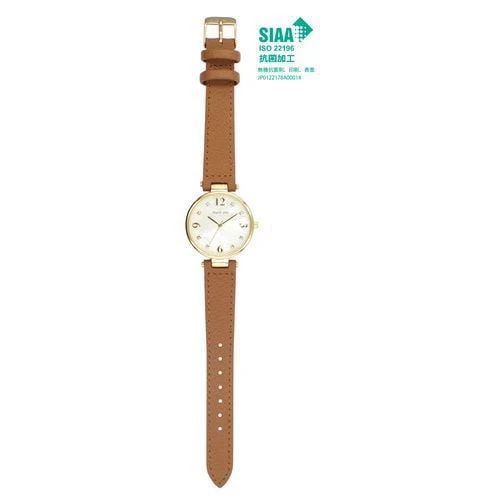 Other Overseas Manufacturers E03720A-1 Stylish Women's Watch Leather Band Camel Color Elegant Design Water Resistant - Image 3