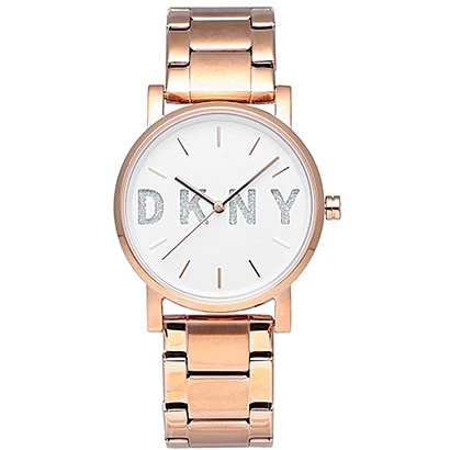 Other Overseas Manufacturers NY2654 Elegant 34mm Pink Gold Metal Band Women's Watch 1-Year Warranty Stylish Design