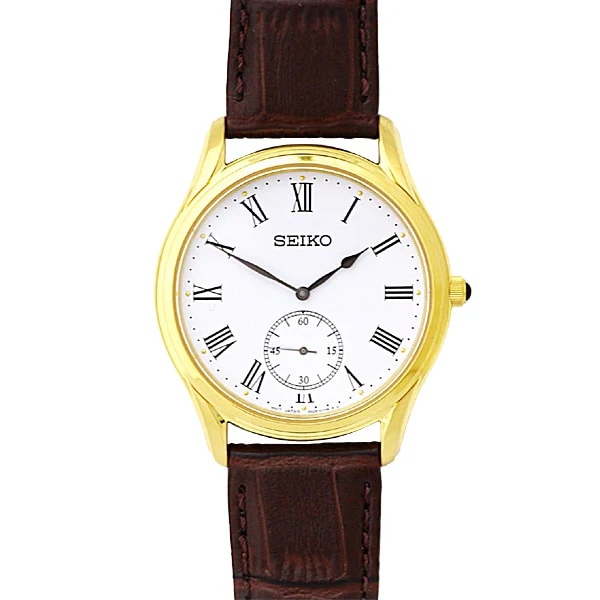 Other Overseas Manufacturers SRK050P1 Quartz Movement 39mm Water Resistant 5BAR Genuine Leather Strap Men's Watch