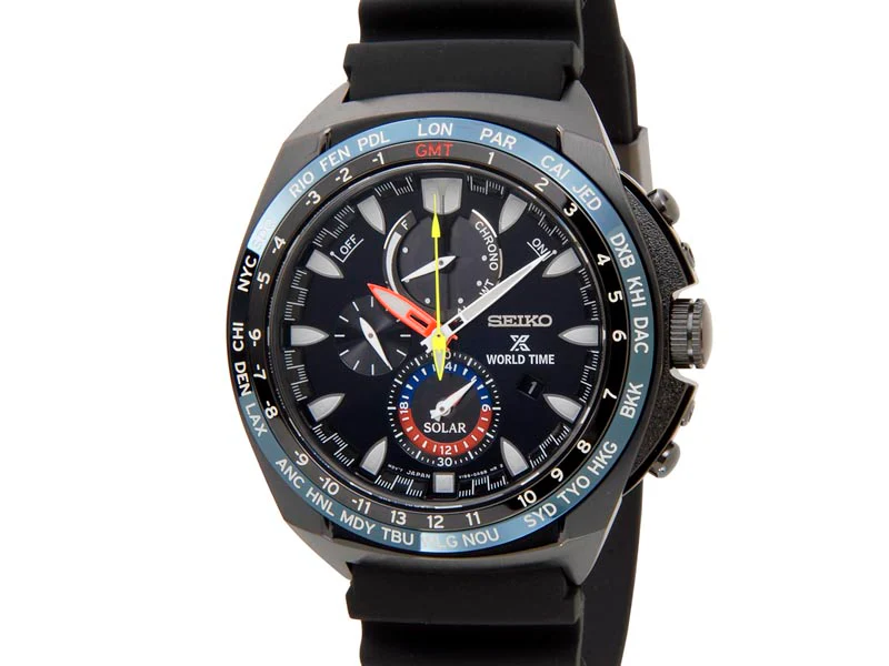 Other Overseas Manufacturers SSC551P1 Solar Chronograph World Time 10BAR Water Resistant Silicone Strap 44.6mm Men's - Image 3