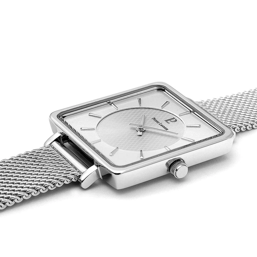 PIERRE LANNIER Recale Collection P007H628 Square Silver Women's Watch - Image 6