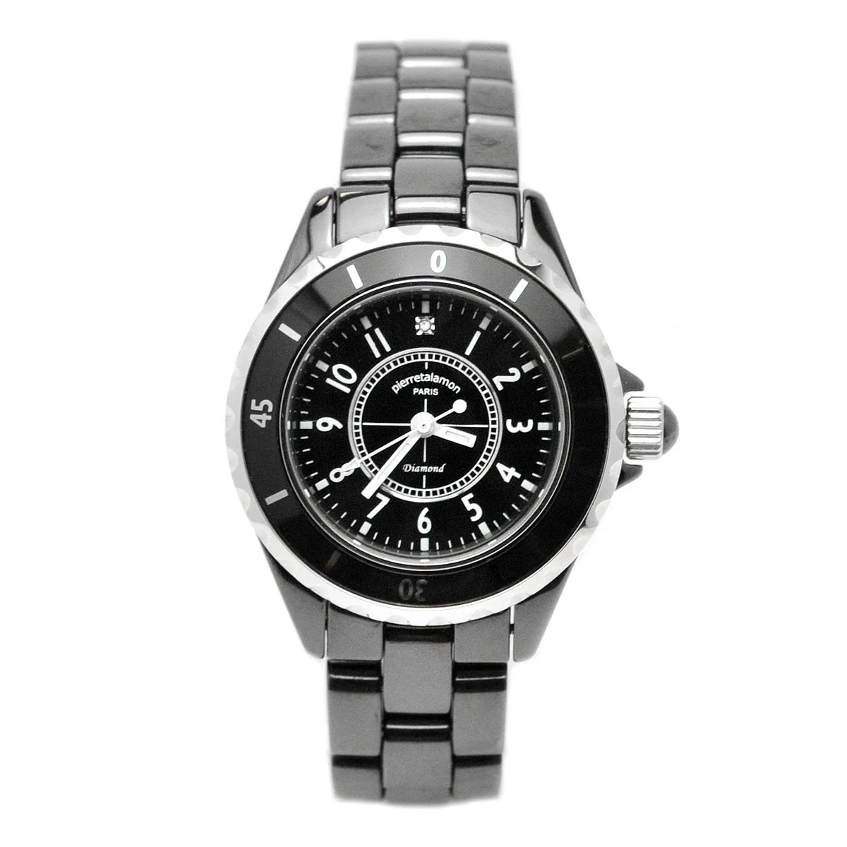 PIERRE TALAMON PT-1600L-BK Women's Quartz Black Ceramic Watch