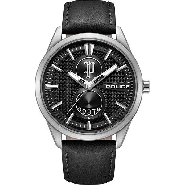 Police Watch PEWGB0092601 Stylish Leather Strap Black Dial Authentic 2-Year Warranty Water Resistant - Image 3