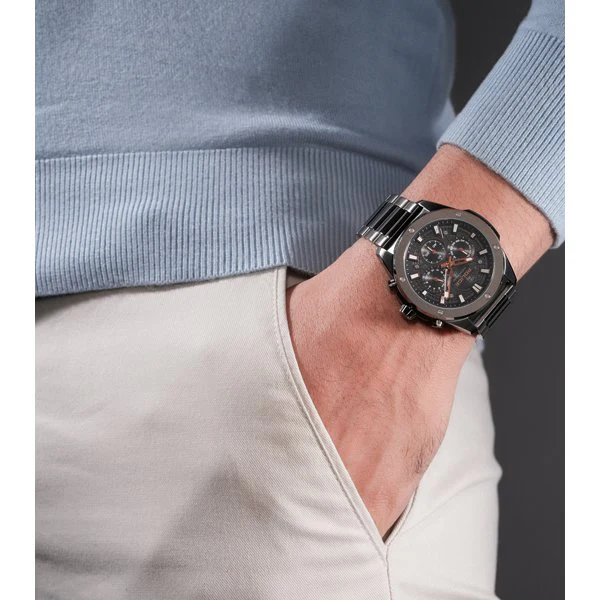 Police Watch PEWGK0093103 Stainless Steel Bracelet Black Dial Water Resistant 2-Year Warranty Stylish Design