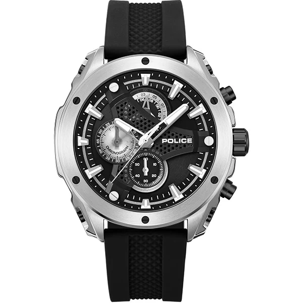 Police Watch PEWGO0093001 Stylish Silicone Strap Black Dial 2-Year Warranty Water Resistant - Image 3