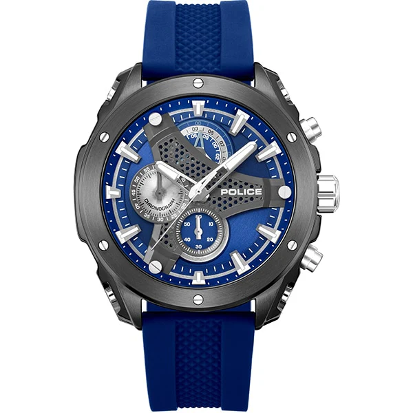 Police Watch PEWGO0093002 Stylish Silicone Strap Blue Dial Authentic 2-Year Warranty Water Resistant - Image 3