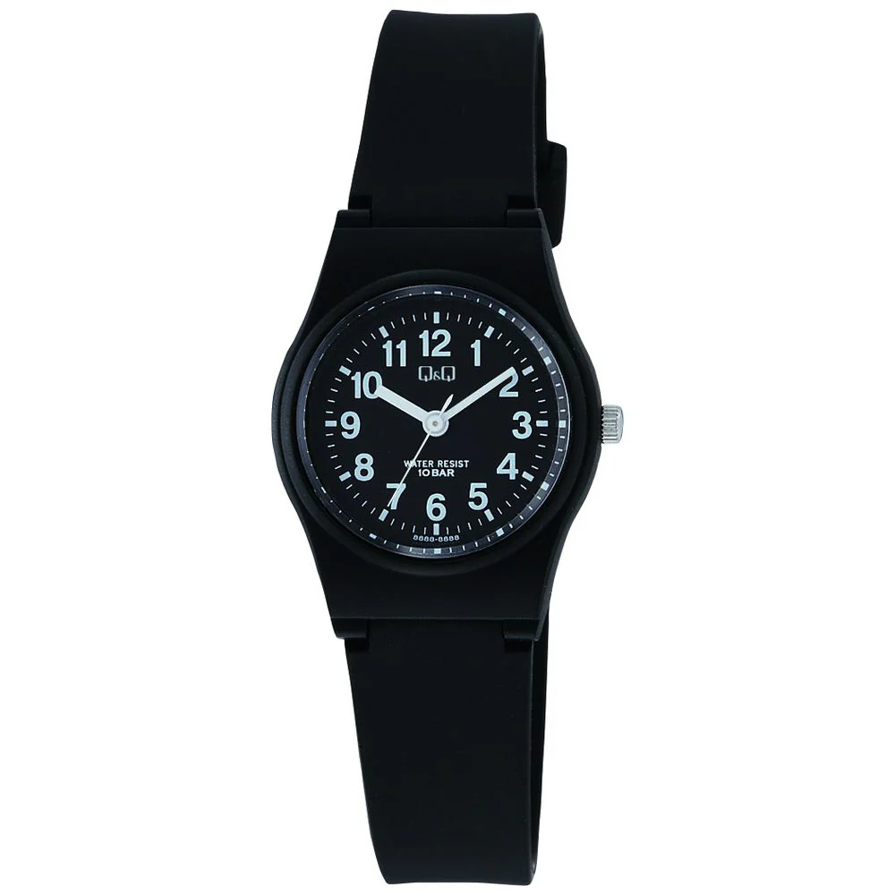 Q&Q V28A-008VK Stylish Analog Display Water Resistant Durable Strap Lightweight Design