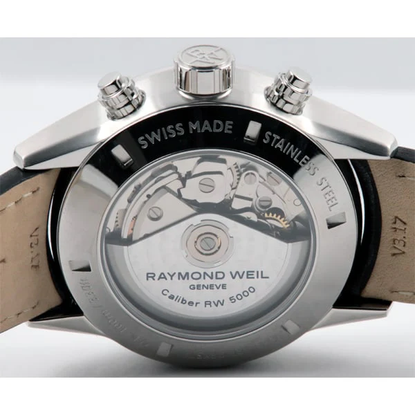 RAYMOND WEIL 7731-SC1-20621 Freelancer Black Watch with 2 Year Warranty, Swiss Automatic Movement, Elegant Design and Water Resistant Features - Image 4