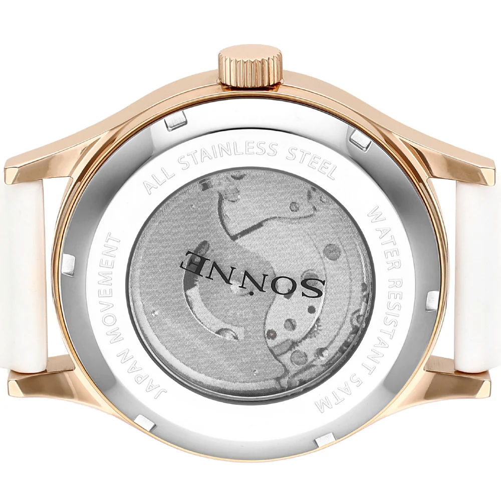 S035PGWH Elegant White Watch 1-Year Warranty Japanese Movement Water Resistant Stylish Design - Image 4