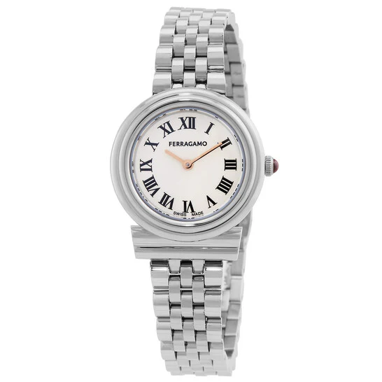 SALVATORE FERRAGAMO SFMV01524 Gancini Silver Watch with 2 Year Warranty Elegant Design and Timeless Style for Everyday Luxury