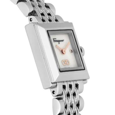 SALVATORE FERRAGAMO SFYC01122 Square White Watch with 2 Year Warranty Elegant Design and Precision Craftsmanship for Timeless Style