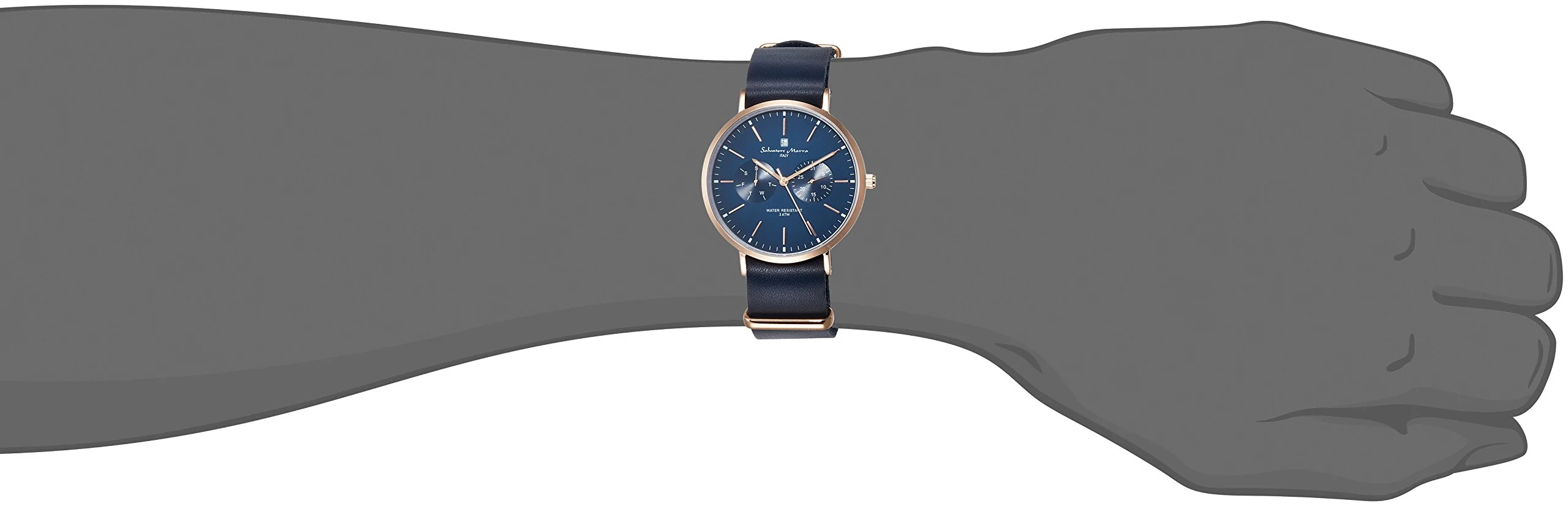 SALVATORE MARRA SM15117-PGNVPG Men's Quartz Watch - Image 4