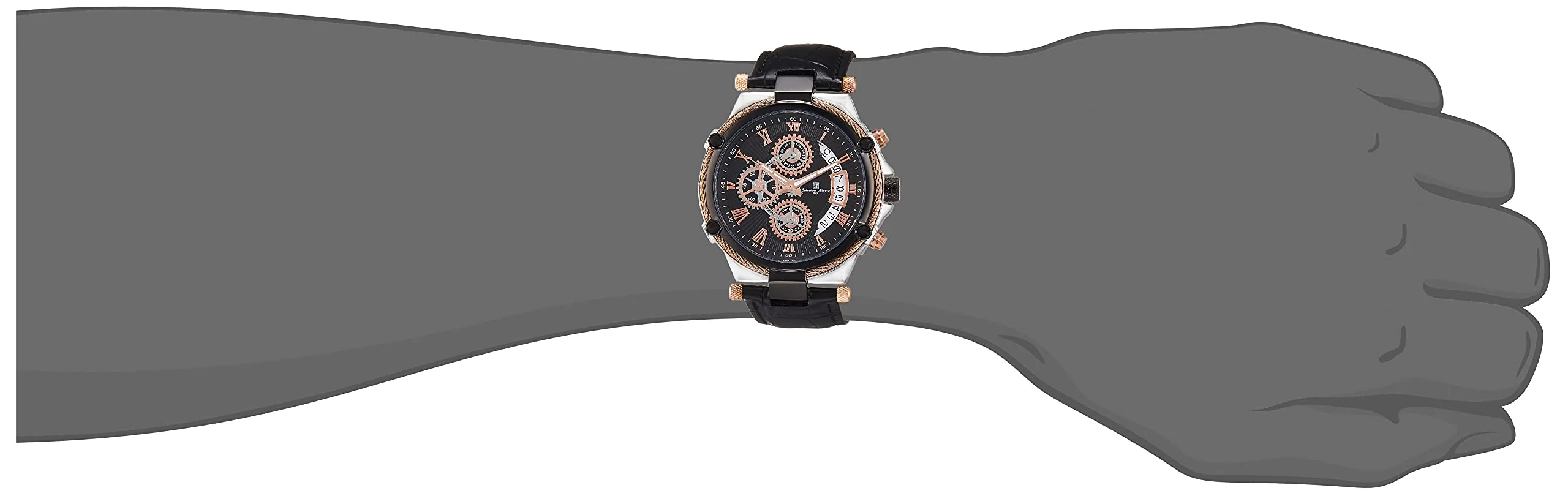 SALVATORE MARRA SM18102-PGBK Chronograph Men's Watch - Image 2