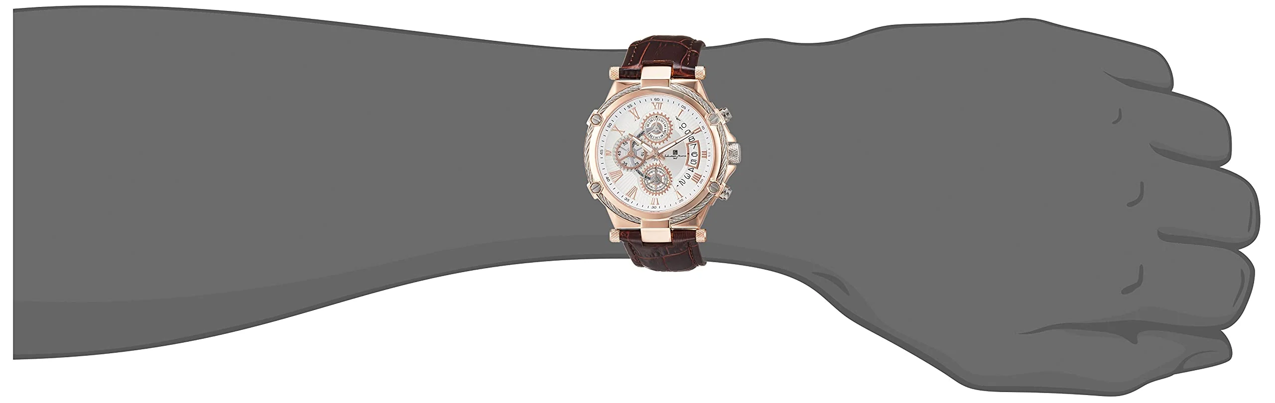 SALVATORE MARRA SM18102-PGWH Chronograph Men's Watch - Image 2