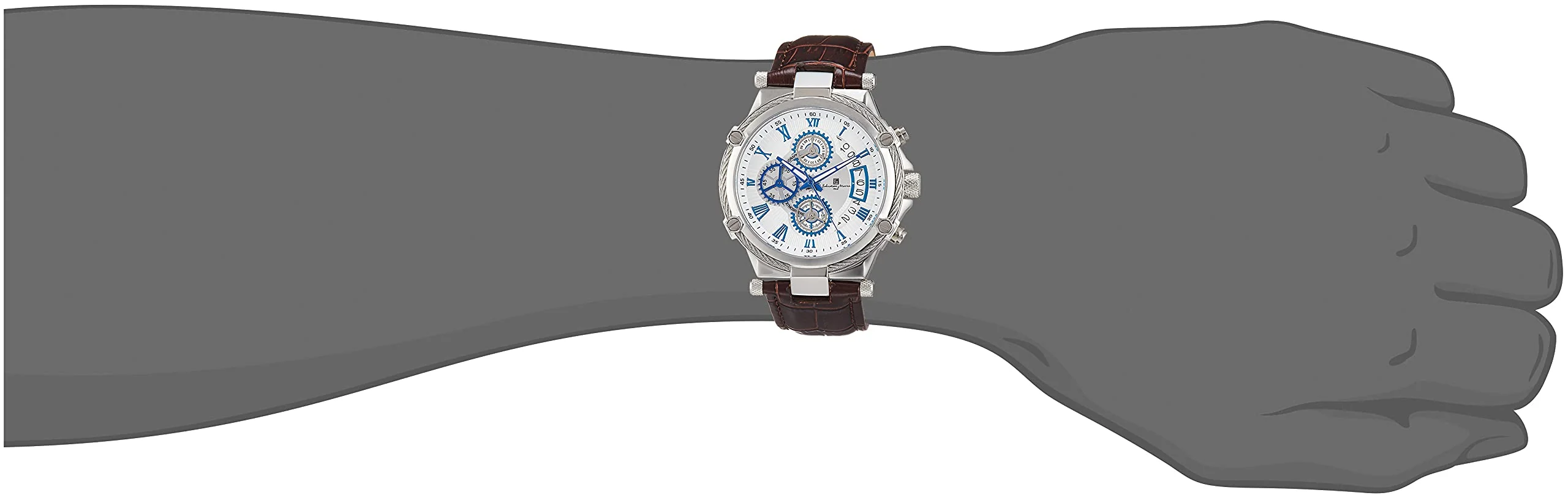 SALVATORE MARRA SM18102-SSWH Chronograph Men's Watch - Image 2