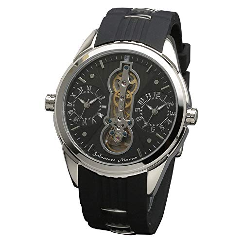SALVATORE MARRA SM18113-SSBK Dual Time Quartz Men's Watch