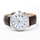 Salvatore Marra SM22103-SSWH Men's Chronograph Watch Leather Strap Water Resistant 1-Year Warranty Elegant Design - Image 2