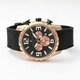 Salvatore Marra SM22111-PGBK Men's Rubber Strap Chronograph Watch Water Resistant Stylish Design 1 Year Warranty - Image 2