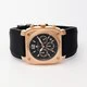 Salvatore Marra SM24109-PGBK Men's Rubber Band Chronograph Pink Gold Black Authentic 1-Year Warranty - Image 2
