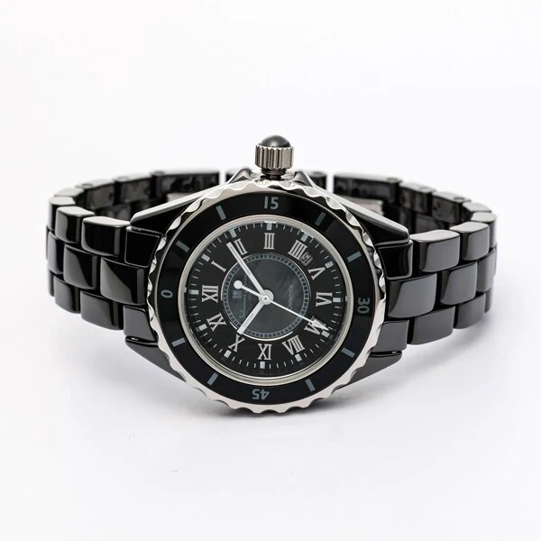 Salvatore Marra SM25151-BKR Elegant Ceramic Band Water Resistant 1-Year Warranty Stylish Women's Watch