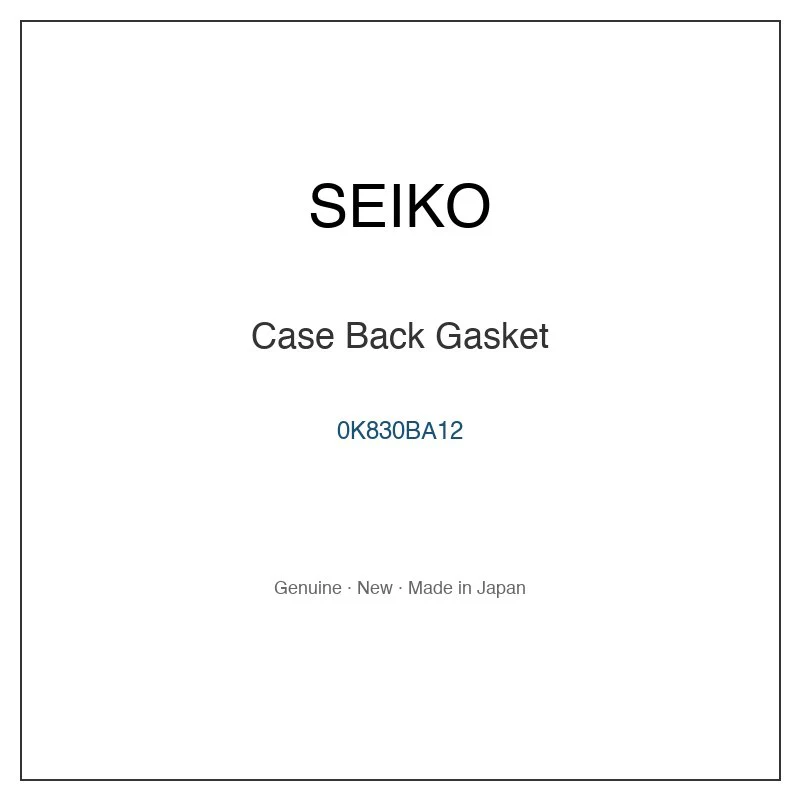 SEIKO 0K830BA12 Case Back Gasket for S23535J1 S23535J9 S23535P1 S23535P9 SVAX001 and More Models