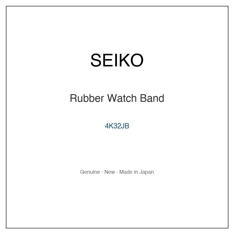 SEIKO 4K32JB Rubber Watch Band for SNZE61J1 SNZE61K1 SNZE81J2 SNZE81JD SNZE81K2 and More Models