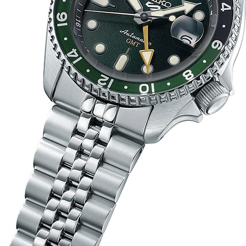 Seiko 5 Sports Automatic Mechanical GMT Metal Strap Men's Watch SBSC019/SSK035J8/SSK035 - Image 6