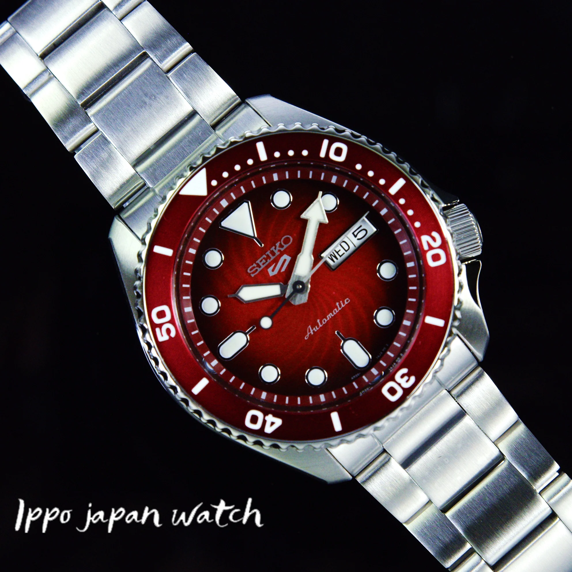 Ippo Japan Watch SRPK63K1 SEIKO 5 Sports Mechanical Red Dial - Image 2