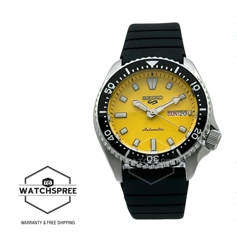 SEIKO 5 Sports SRPL87K1 Automatic Yellow Dial Men's Watch - Image 6