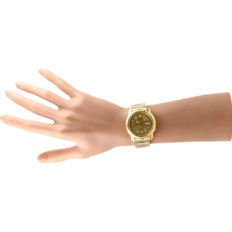 Seiko 5 Stainless Steel Gold-Detailed Watch SNKL86K1 - Image 5