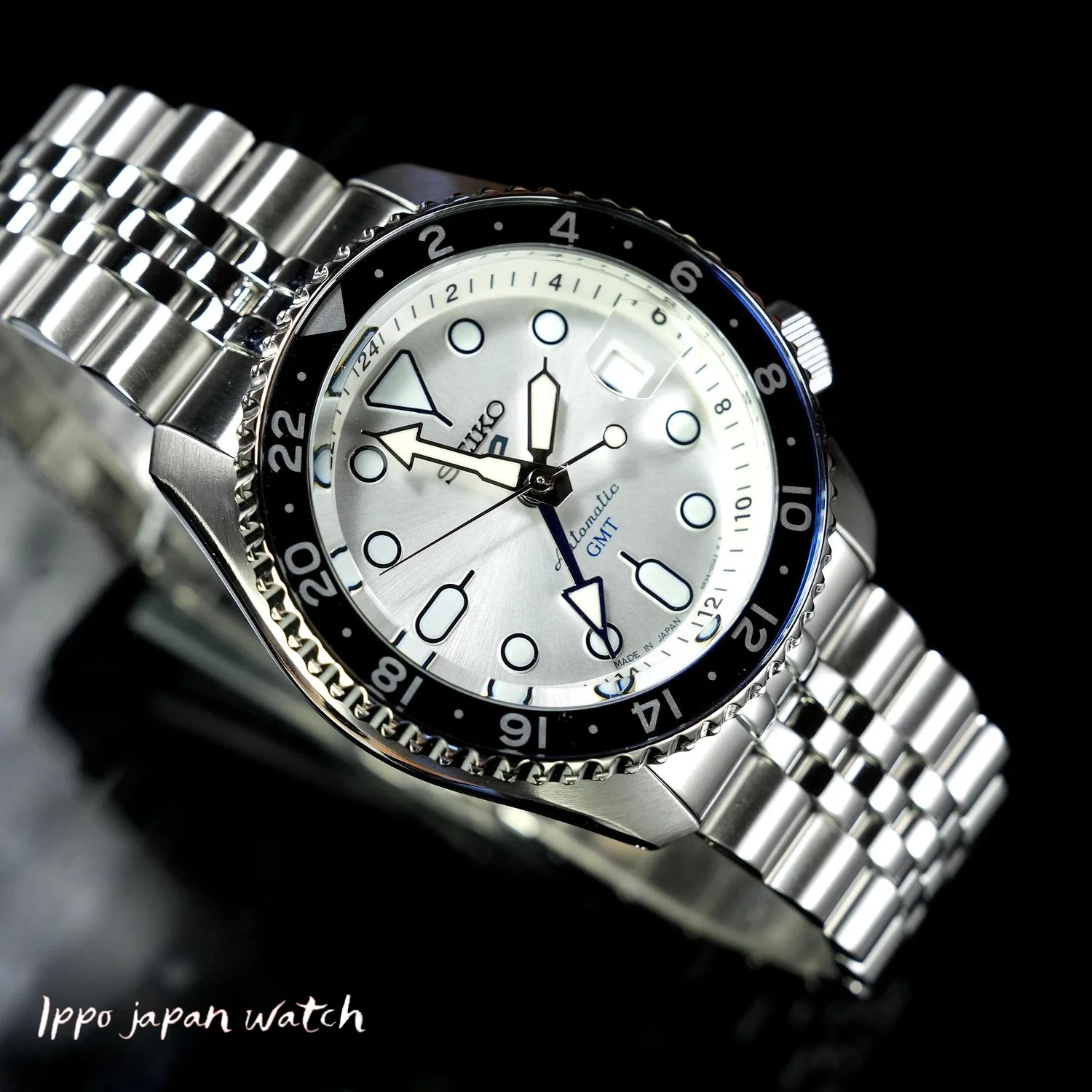 Seiko 5Sports SBSC017/SSK033J8/SSK033 Automatic Mechanical GMT metal Strap Mens watch - Image 2