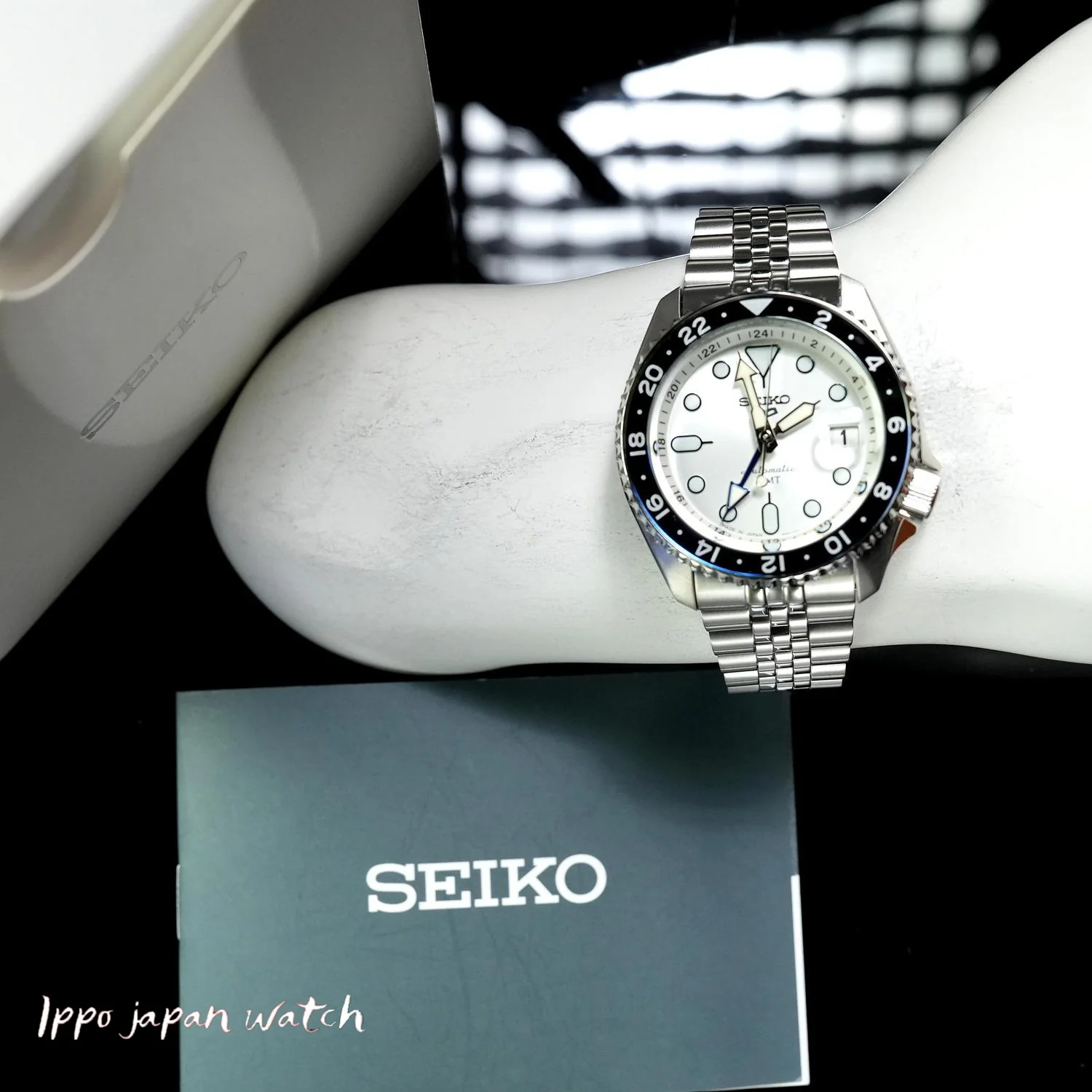 Seiko 5Sports SBSC017/SSK033J8/SSK033 Automatic Mechanical GMT metal Strap Mens watch - Image 5