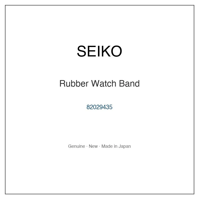 SEIKO 82029435 Rubber Watch Band for SILAW002 SILAW002Y and More Models