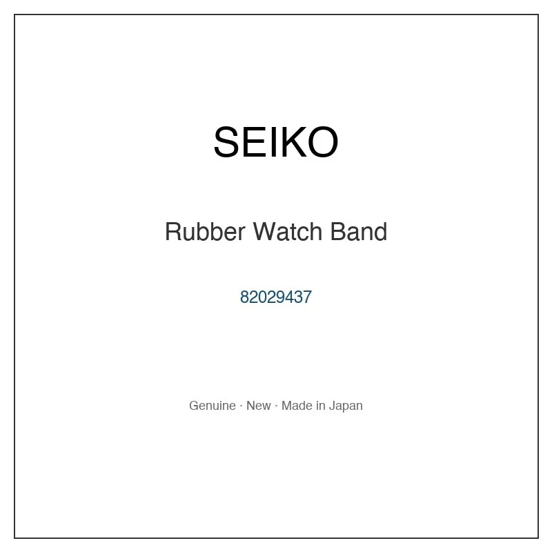 SEIKO 82029437 Rubber Watch Band for SILAW003 SILAW003Y and More Models