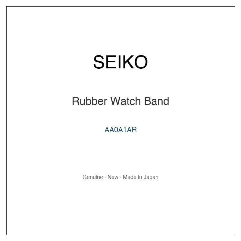 SEIKO AA0A1AR Rubber Watch Band for SBLA041 SBLA041J SBLA043 SBLA043J SBLA044 and More Models