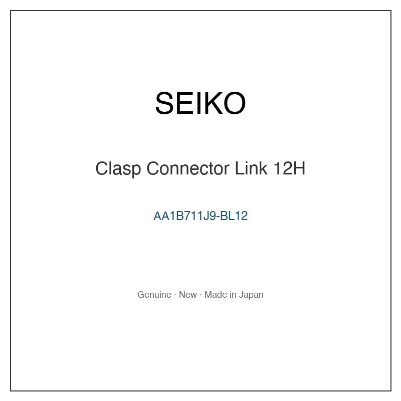 SEIKO AA1B711J9-BL12 Clasp Connector Link 12H for SBGA373 SBGA373G SBGA375 SBGA375G SBGA409 and More Models