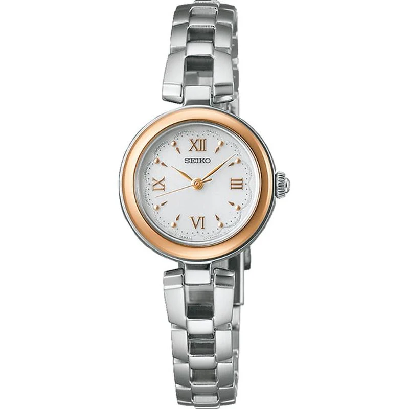 Seiko analog solar Roman numerals metal women watch SWFA210 2025.5 release
