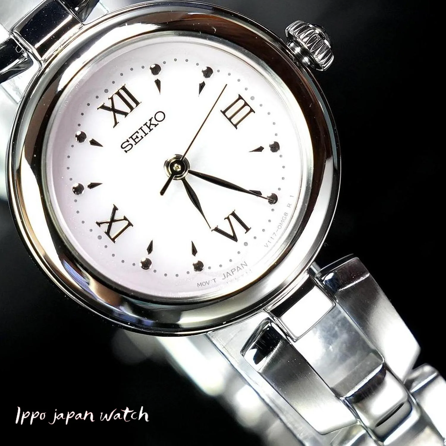 Seiko analog SWFA209 solar Roman numerals metal women watch 2025.5 release - Image 3