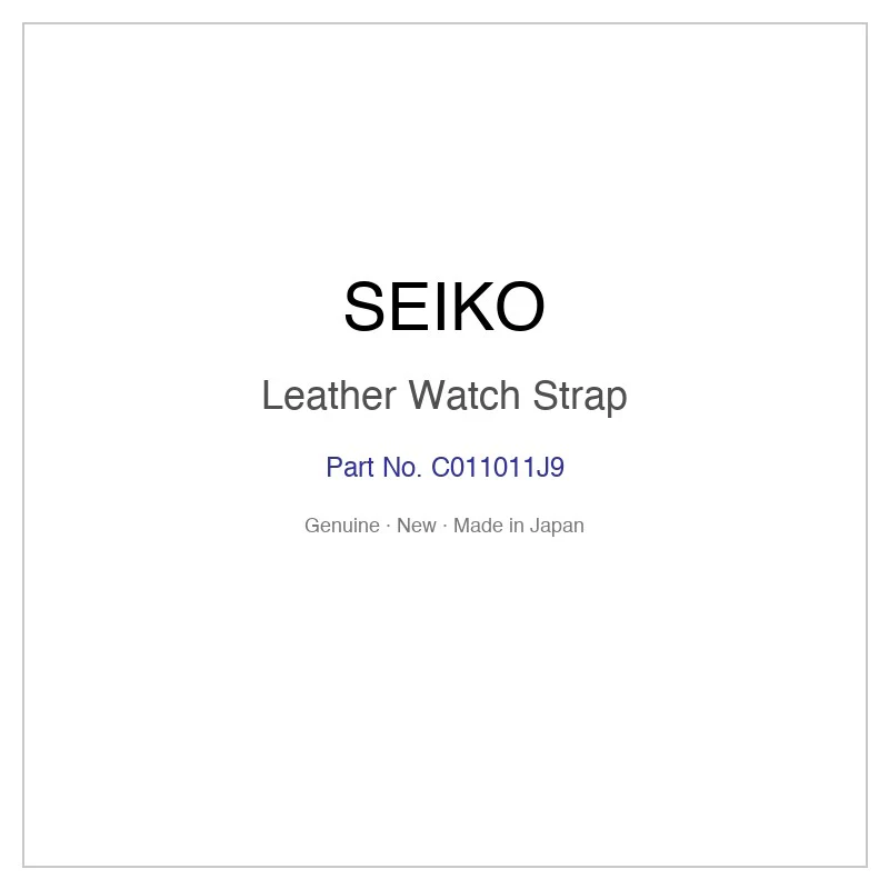 SEIKO C011011J9 Leather Watch Strap for SBLA077 and More Models