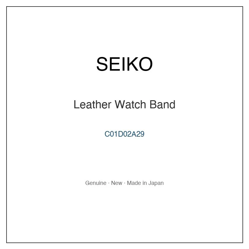 SEIKO C01D02A29 Leather Watch Band for STGF106 STGF106J STGF306 STGF306J and More Models