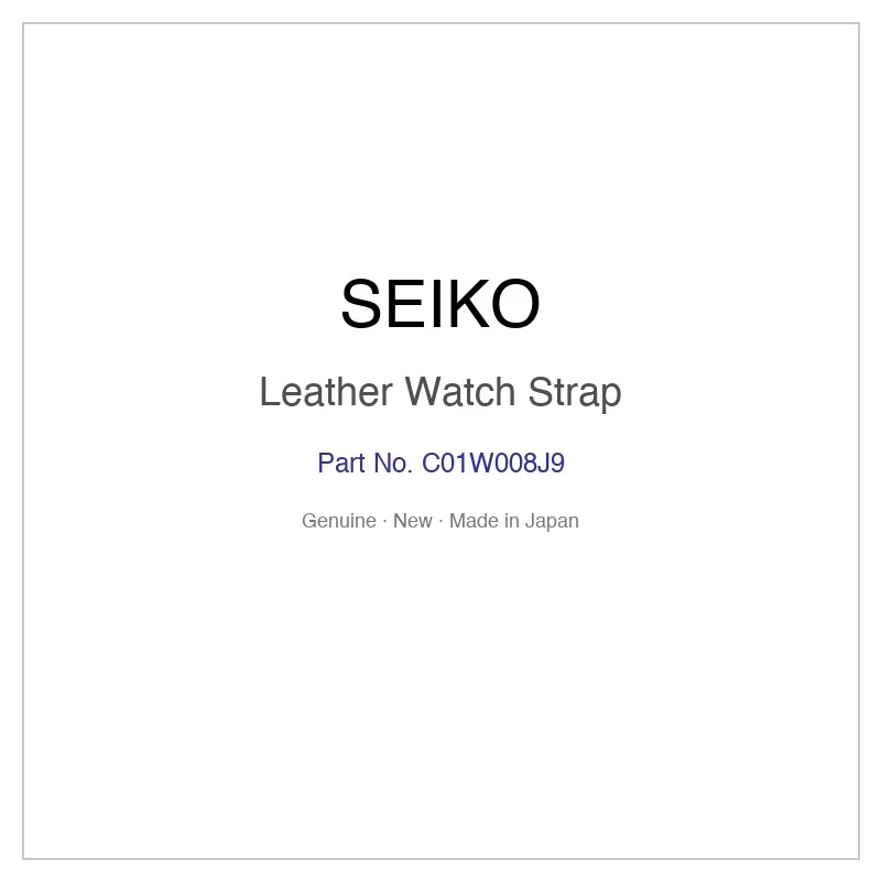 SEIKO C01W008J9 Leather Watch Strap for SBGM235 SBGM235G and More Models