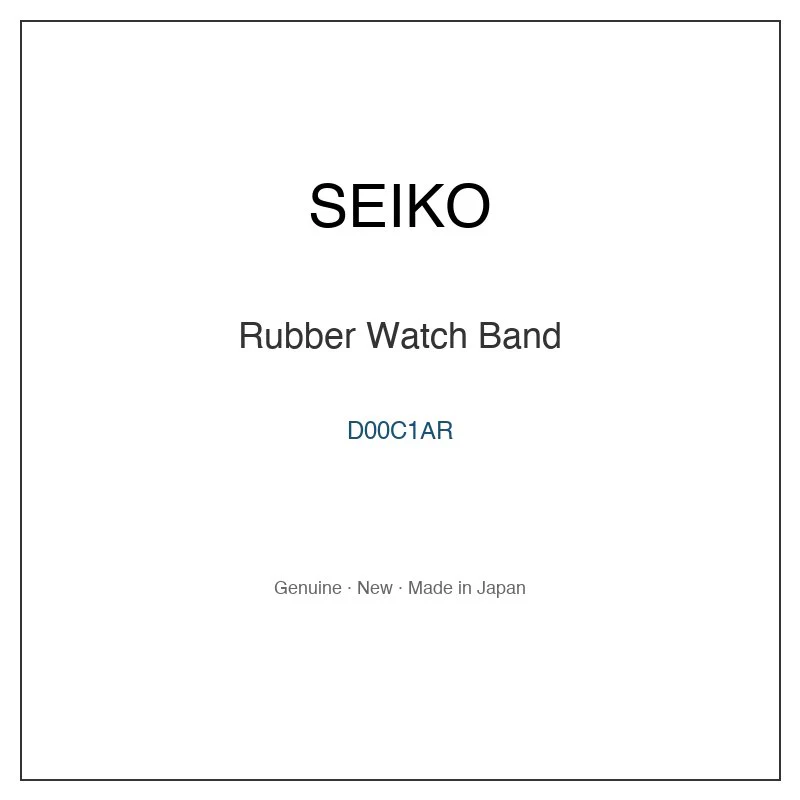 SEIKO D00C1AR Rubber Watch Band for SBDC007 SBDC007J SBDC009 SBDC029 SBDC029J and More Models