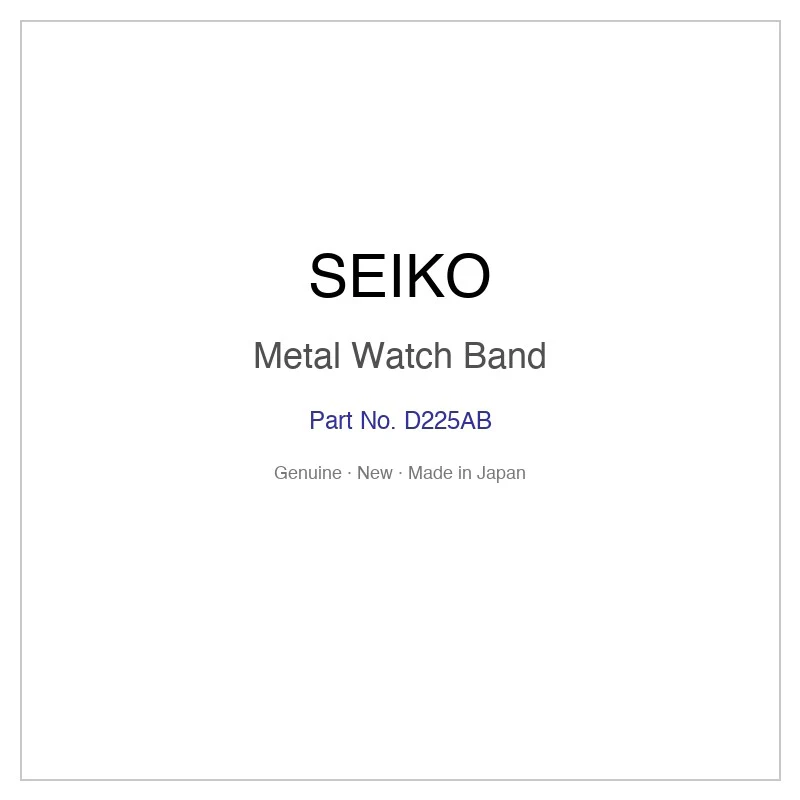 SEIKO D225AB Metal Watch Band for SSVX069 SSVX069J and More Models