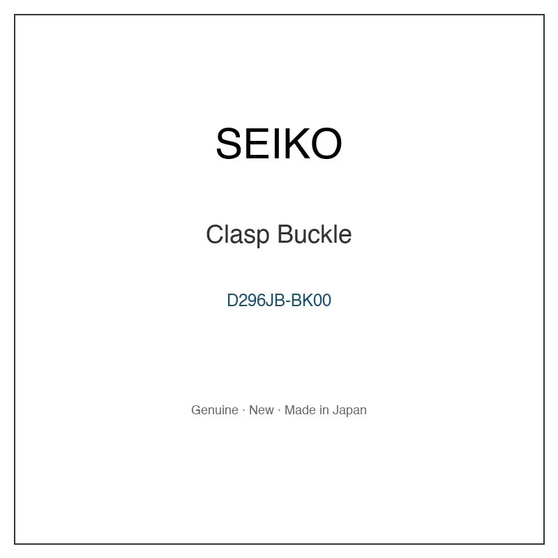 SEIKO D296JB-BK00 Clasp Buckle for SBPS057 SBPS059 SBPS061 and More Models