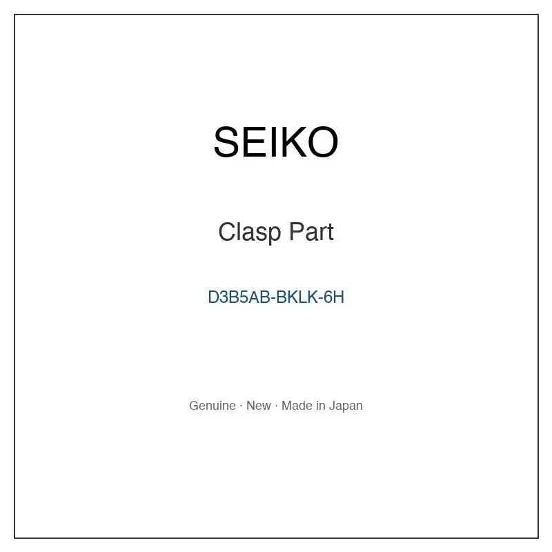SEIKO D3B5AB-BKLK-6H Clasp Part for SBGC001J SBGC003G SBGC225 and More Models