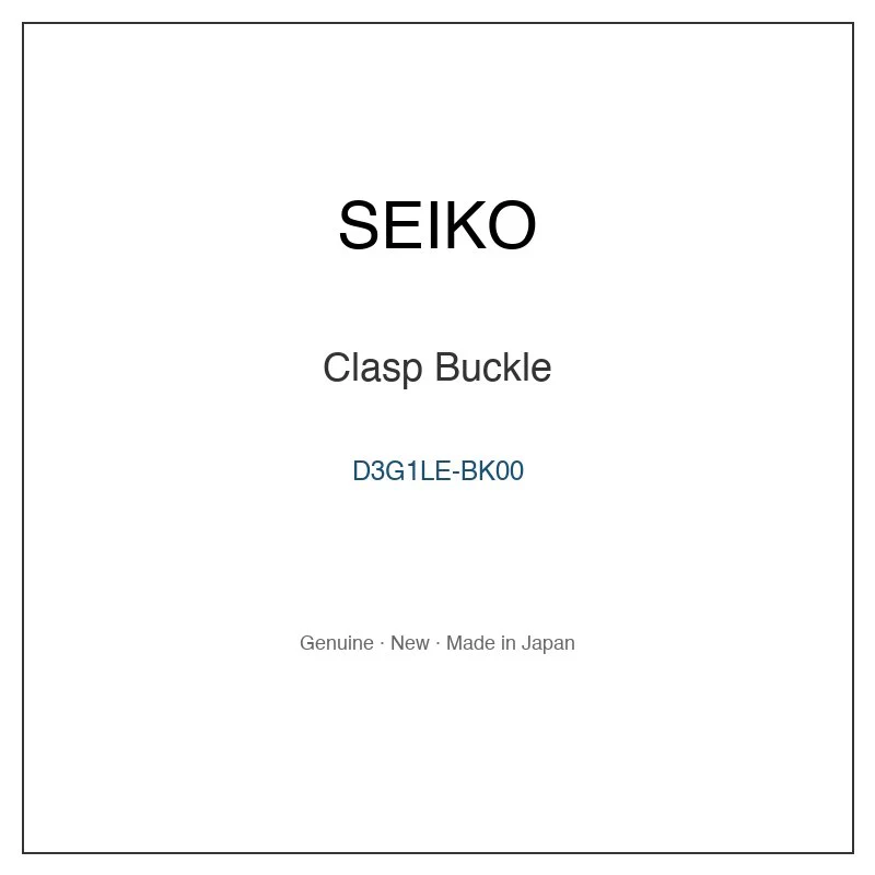SEIKO D3G1LE-BK00 Clasp Buckle for SSDT00E SSDT013 and More Models
